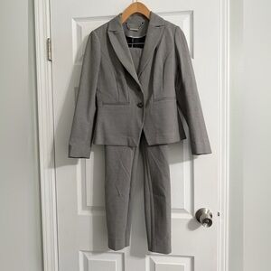 White House Black Market Elegant Gray Suit